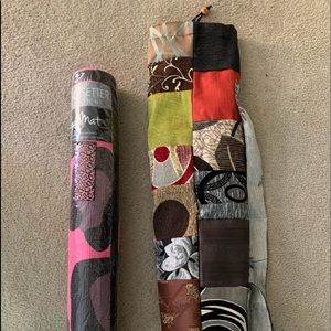 Brand new yoga mat and patchwork custom bag